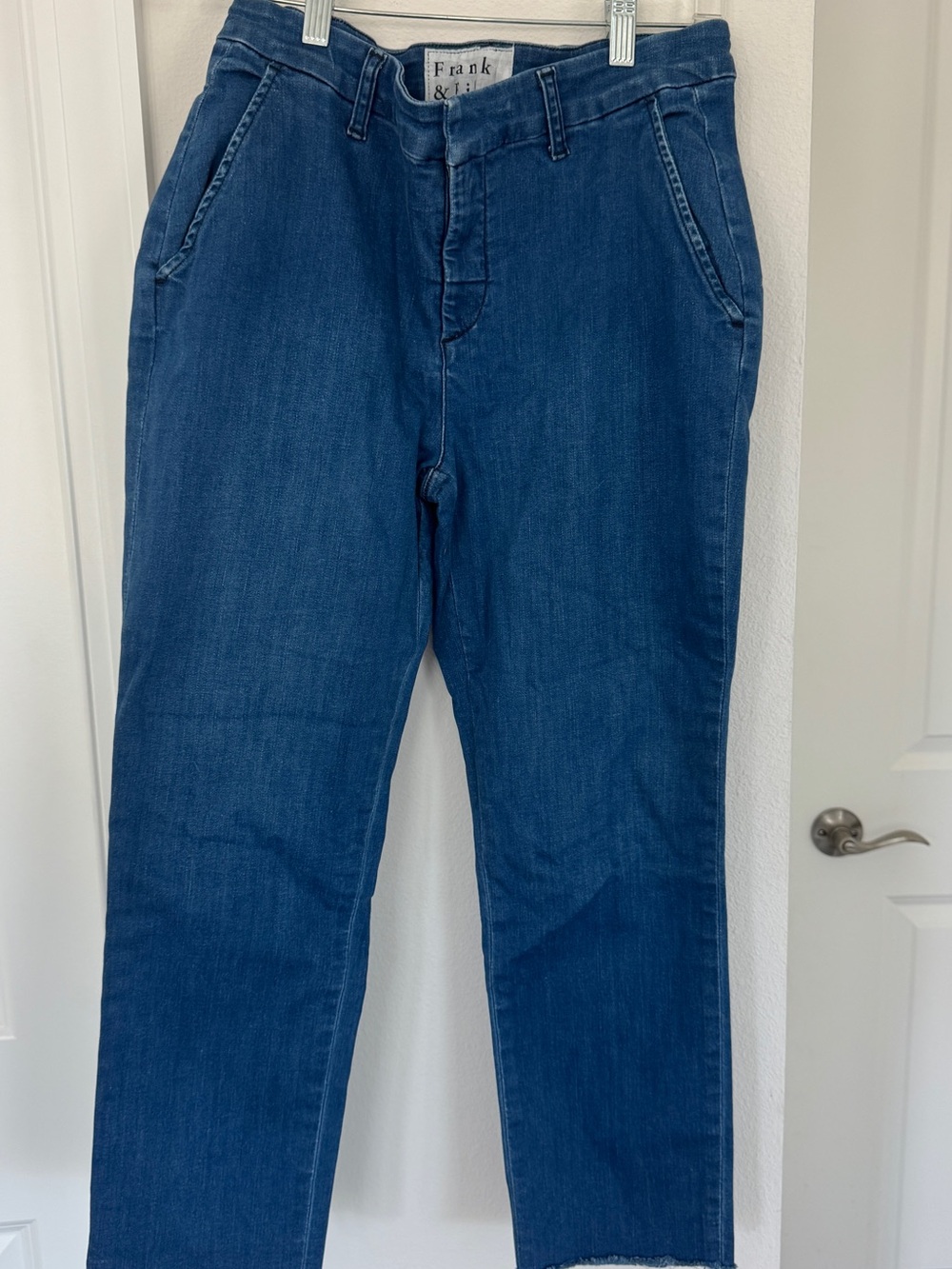 Frank & Eileen Wicklow Italian denim crop chino pants